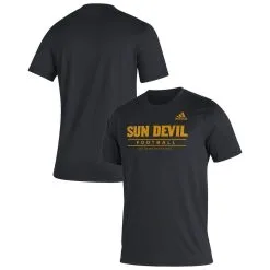 Adidas Men's Black Arizona State Sun Devils Sideline Football Locker Practice Creator AEROREADY T-Shirt