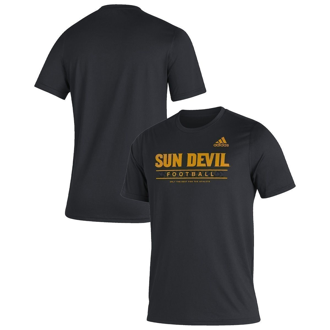 Adidas Men's Black Arizona State Sun Devils Sideline Football Locker Practice Creator AEROREADY T-Shirt 2 Adidas Men's Black Arizona State Sun Devils Sideline Football Locker Practice Creator AEROREADY T-Shirt - Image 2