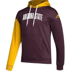Men's Adidas Maroon Arizona State Sun Devils Block Stadium Pullover Hoodie -Arizona State Sun Devils Shop DSCO1148307451 2882 ALT2