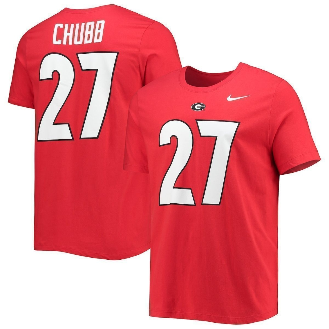 Nike Men's Nick Chubb Red Georgia Bulldogs Alumni Name & Number Team T-Shirt 2 Nike Men's Nick Chubb Red Georgia Bulldogs Alumni Name & Number Team T-Shirt - Image 2