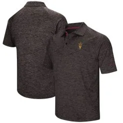 Men's Colosseum Black Arizona State Sun Devils Down Swing Polo