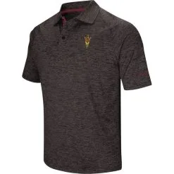 Men's Colosseum Black Arizona State Sun Devils Down Swing Polo -Arizona State Sun Devils Shop DSCO1148308509 1007 ALT2