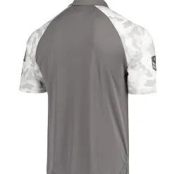 Men's Colosseum Gray/Camo Arizona State Sun Devils OHT Military Appreciation Raglan Zoomie Polo -Arizona State Sun Devils Shop DSCO1148309568 1927 ALT3