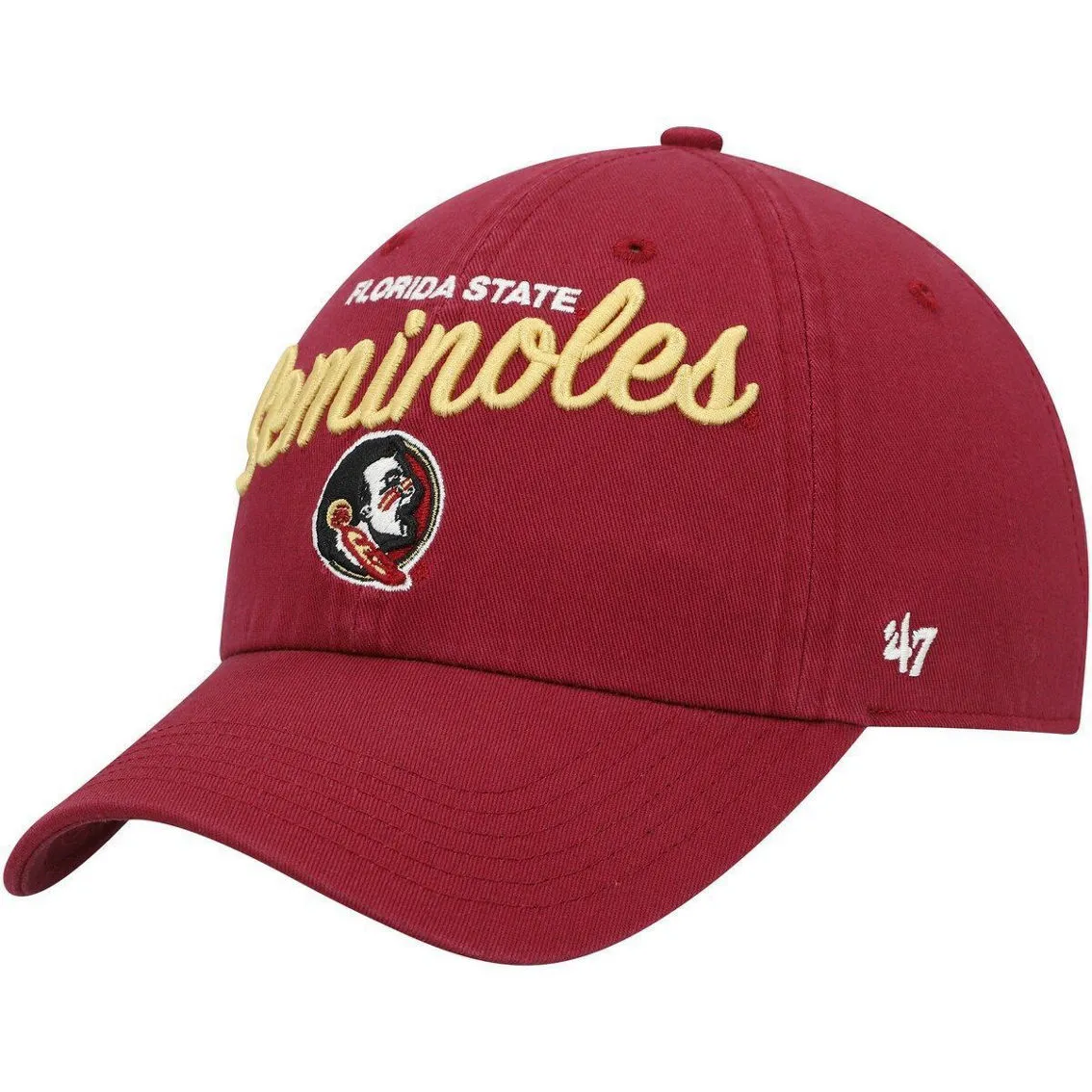 Women's '47 Garnet Florida State Seminoles Phoebe Clean Up Adjustable Hat 1 Women's '47 Garnet Florida State Seminoles Phoebe Clean Up Adjustable Hat
