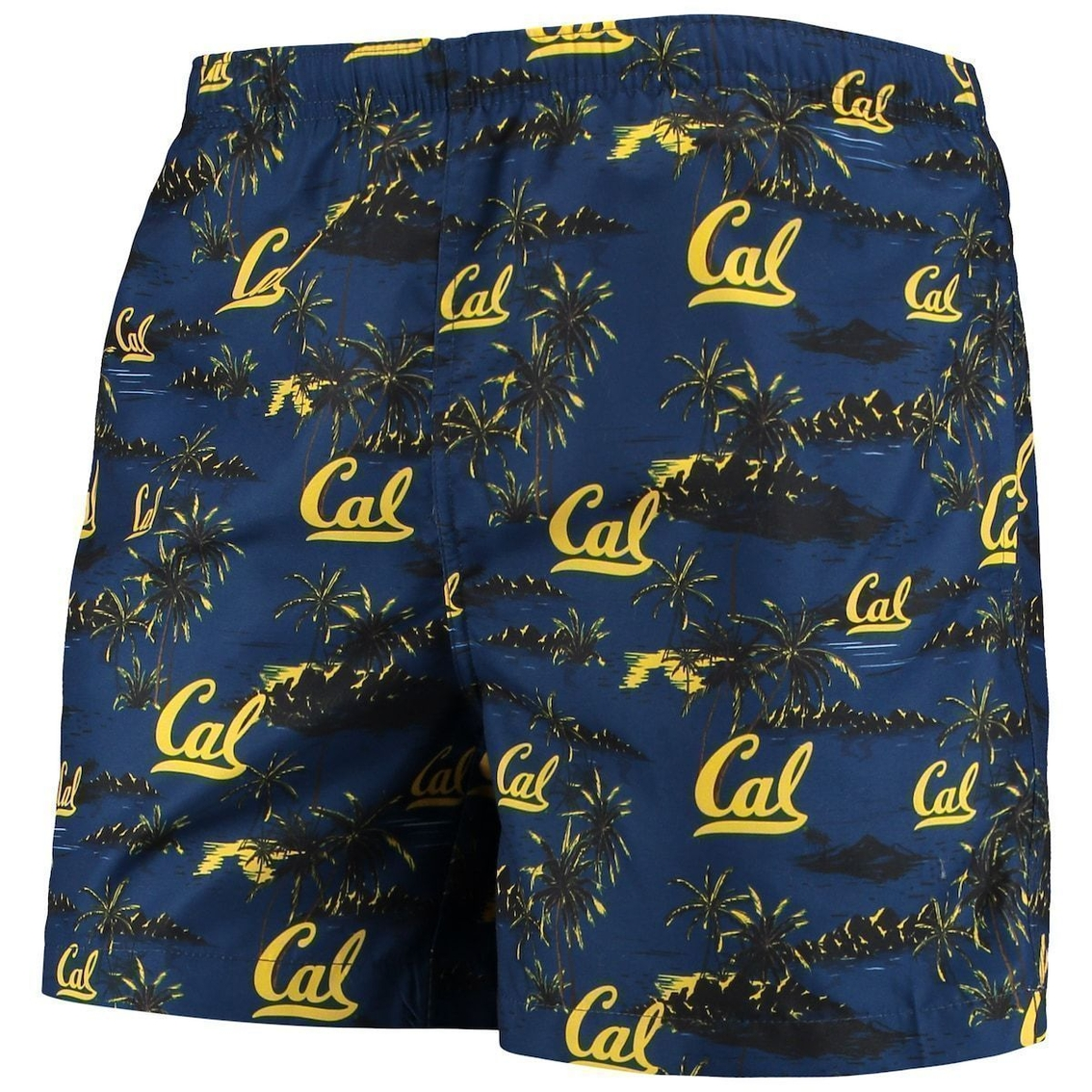 FOCO Men's Navy Cal Bears Island Palm Swim Trunks 3 FOCO Men's Navy Cal Bears Island Palm Swim Trunks - Image 3