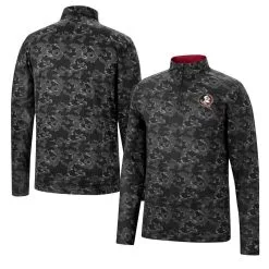 Colosseum Men's Black Florida State Seminoles Tivo Quarter-Zip Jacket