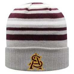 Top Of The World Men's Gray/Maroon Arizona State Sun Devils All Day Cuffed Knit Hat