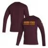 Adidas Men's Maroon Arizona State Sun Devils Sideline Locker Strikethrough Creator AEROREADY Long Sleeve T-Shirt