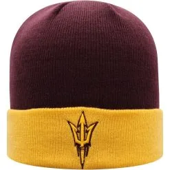 Top Of The World Men's Maroon/Gold Arizona State Sun Devils Core 2-Tone Cuffed Knit Hat