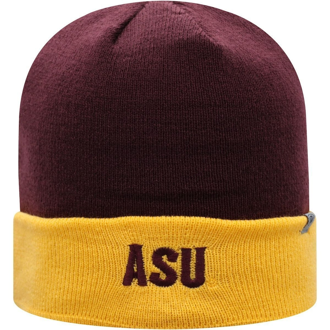 Top Of The World Men's Maroon/Gold Arizona State Sun Devils Core 2-Tone Cuffed Knit Hat 3 Top Of The World Men's Maroon/Gold Arizona State Sun Devils Core 2-Tone Cuffed Knit Hat - Image 3