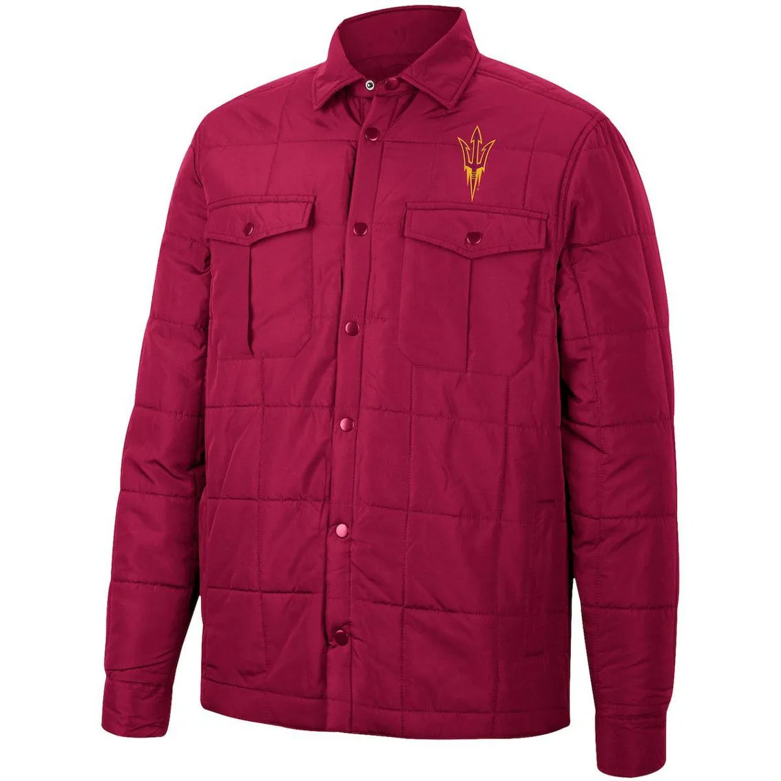 Colosseum Men's Maroon Arizona State Sun Devils Detonate Quilted Full-Snap Jacket 3 Colosseum Men's Maroon Arizona State Sun Devils Detonate Quilted Full-Snap Jacket - Image 3