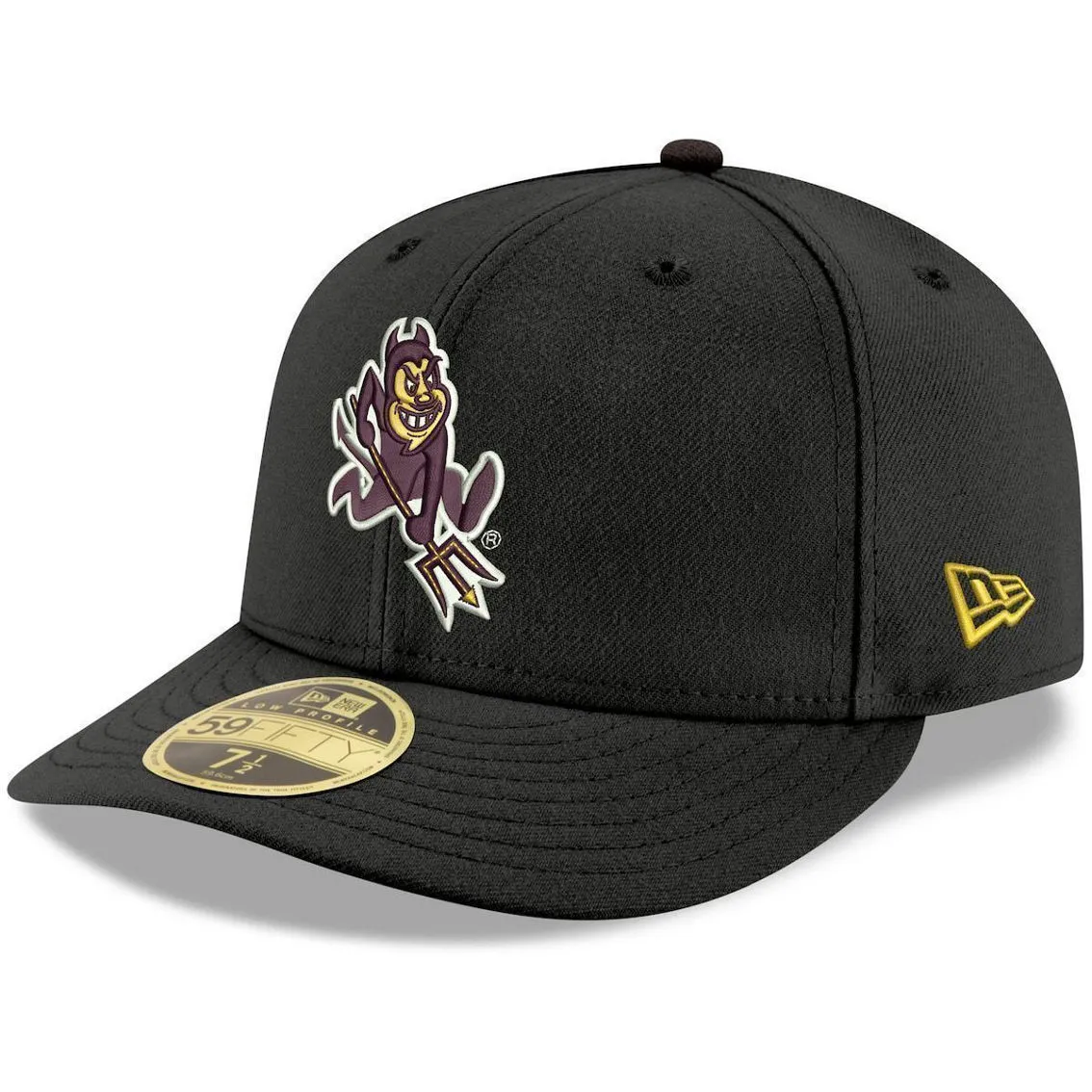 New Era Men's Black Arizona State Sun Devils Basic Low 59FIFTY Fitted Hat 1 New Era Men's Black Arizona State Sun Devils Basic Low 59FIFTY Fitted Hat