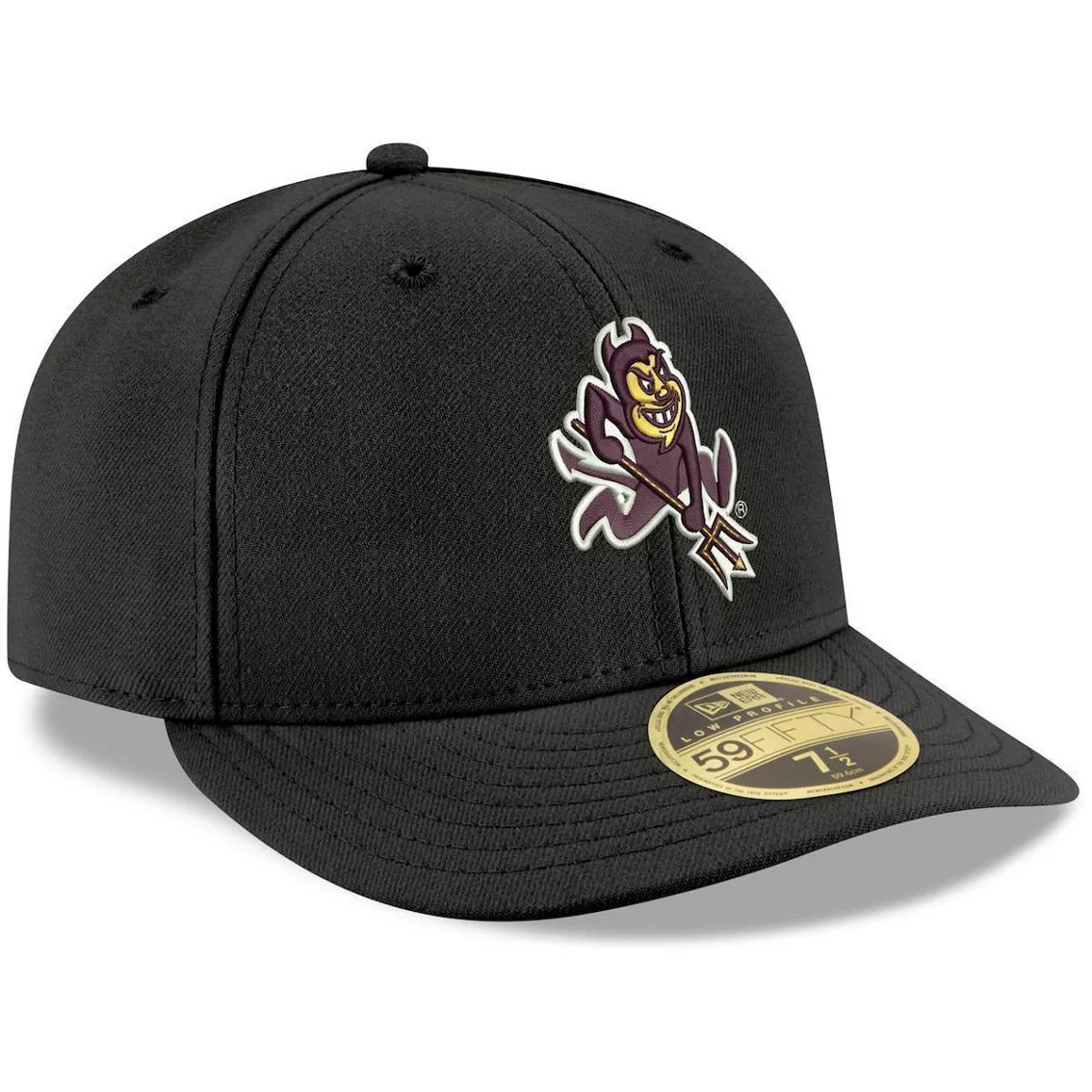 New Era Men's Black Arizona State Sun Devils Basic Low 59FIFTY Fitted Hat 4 New Era Men's Black Arizona State Sun Devils Basic Low 59FIFTY Fitted Hat - Image 4