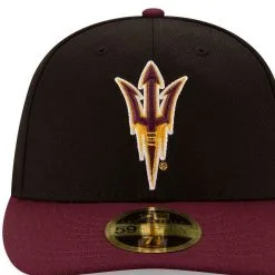 New Era Men's Black/Maroon Arizona State Sun Devils Basic Low 59FIFTY Fitted Hat -Arizona State Sun Devils Shop DSCO1148316683 1007 ALT2