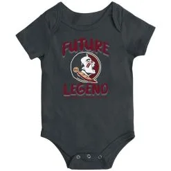 Colosseum Newborn & Infant Black Florida State Seminoles Core Bodysuit
