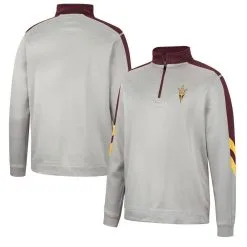 Colosseum Men's Gray/Maroon Arizona State Sun Devils Bushwood Fleece Quarter-Zip Jacket 5 Colosseum Men's Gray/Maroon Arizona State Sun Devils Bushwood Fleece Quarter-Zip Jacket -Arizona State Sun Devils Shop DSCO1148319497 1927 ALT1