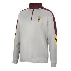 Colosseum Men's Gray/Maroon Arizona State Sun Devils Bushwood Fleece Quarter-Zip Jacket 6 Colosseum Men's Gray/Maroon Arizona State Sun Devils Bushwood Fleece Quarter-Zip Jacket -Arizona State Sun Devils Shop DSCO1148319497 1927 ALT2