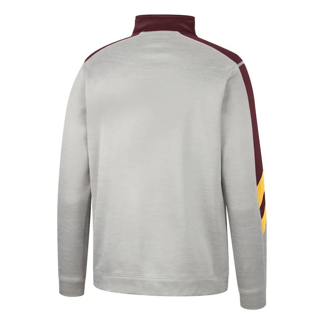 Colosseum Men's Gray/Maroon Arizona State Sun Devils Bushwood Fleece Quarter-Zip Jacket 4 Colosseum Men's Gray/Maroon Arizona State Sun Devils Bushwood Fleece Quarter-Zip Jacket - Image 4