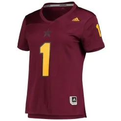 Adidas Women's #1 Maroon Arizona State Sun Devils Player Replica Football Jersey -Arizona State Sun Devils Shop DSCO1148319690 2882 ALT2