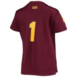 Adidas Women's #1 Maroon Arizona State Sun Devils Player Replica Football Jersey -Arizona State Sun Devils Shop DSCO1148319690 2882 ALT3