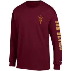 Men's Champion Maroon Arizona State Sun Devils Team Stack Long Sleeve T-Shirt 6 Men's Champion Maroon Arizona State Sun Devils Team Stack Long Sleeve T-Shirt -Arizona State Sun Devils Shop DSCO1148319940 2882 ALT2