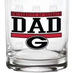 Indigo Falls Georgia Bulldogs 14oz. Dad Rocks Glass