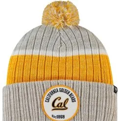 '47 Men's Gray Cal Bears Holcomb Cuffed Knit Hat With Pom