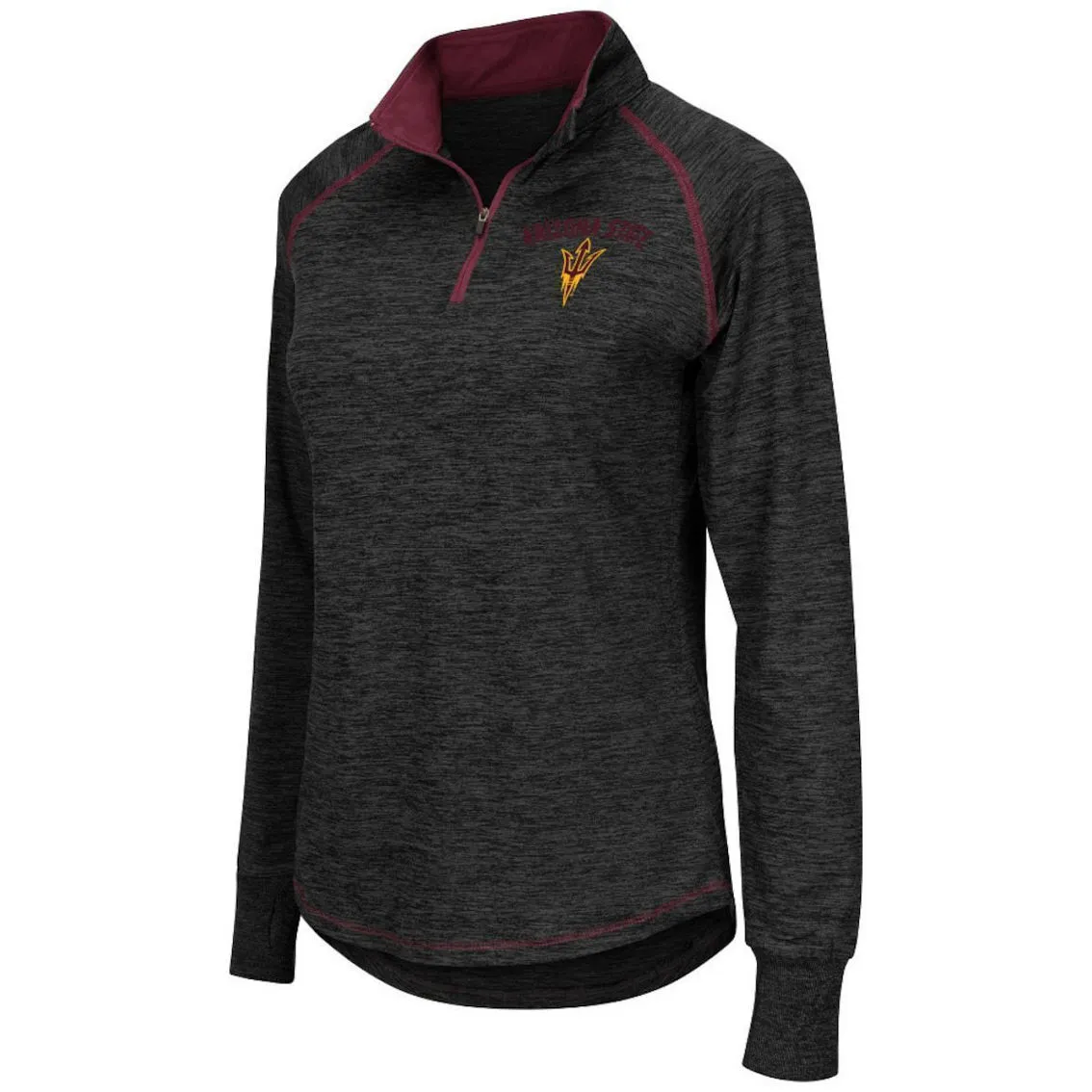 Colosseum Women's Black Arizona State Sun Devils Bikram 1/4 Zip Long Sleeve Jacket 2 Colosseum Women's Black Arizona State Sun Devils Bikram 1/4 Zip Long Sleeve Jacket - Image 2