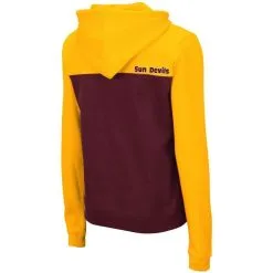 Colosseum Women's Gold/Maroon Arizona State Sun Devils Aidan Half-Zip Hoodie -Arizona State Sun Devils Shop DSCO1148321893 1853 ALT3