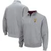 Men's Colosseum Heathered Gray Arizona State Sun Devils Tortugas Team Logo Quarter-Zip Jacket