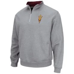 Men's Colosseum Heathered Gray Arizona State Sun Devils Tortugas Team Logo Quarter-Zip Jacket 6 Men's Colosseum Heathered Gray Arizona State Sun Devils Tortugas Team Logo Quarter-Zip Jacket -Arizona State Sun Devils Shop DSCO1148322119 1927 ALT2
