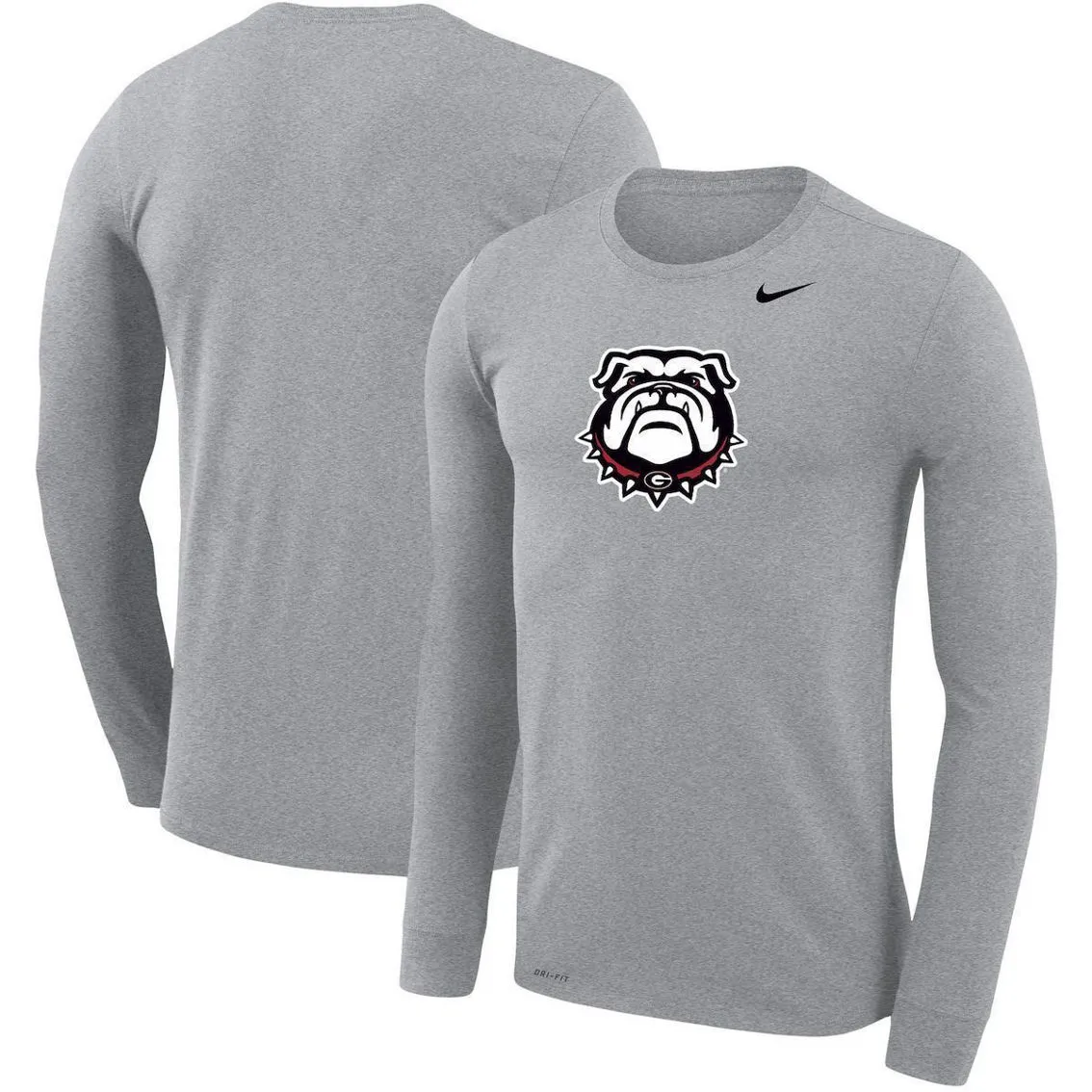Nike Men's Heathered Gray Georgia Bulldogs Secondary School Logo Legend Performance Long Sleeve T-Shirt 2 Nike Men's Heathered Gray Georgia Bulldogs Secondary School Logo Legend Performance Long Sleeve T-Shirt - Image 2