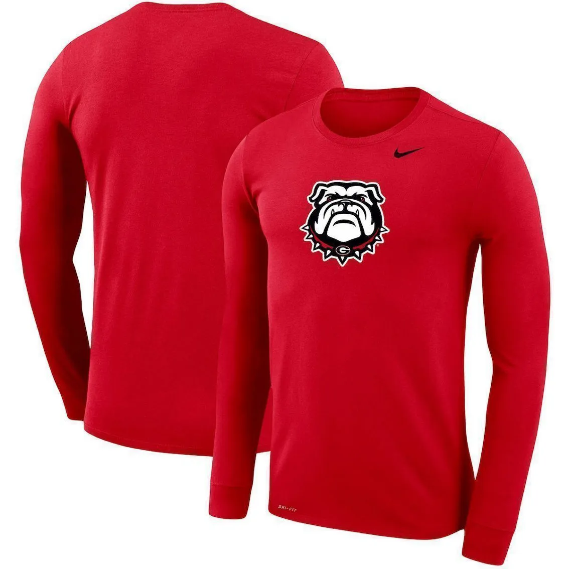 Nike Men's Red Georgia Bulldogs Secondary School Logo Legend Performance Long Sleeve T-Shirt 2 Nike Men's Red Georgia Bulldogs Secondary School Logo Legend Performance Long Sleeve T-Shirt - Image 2