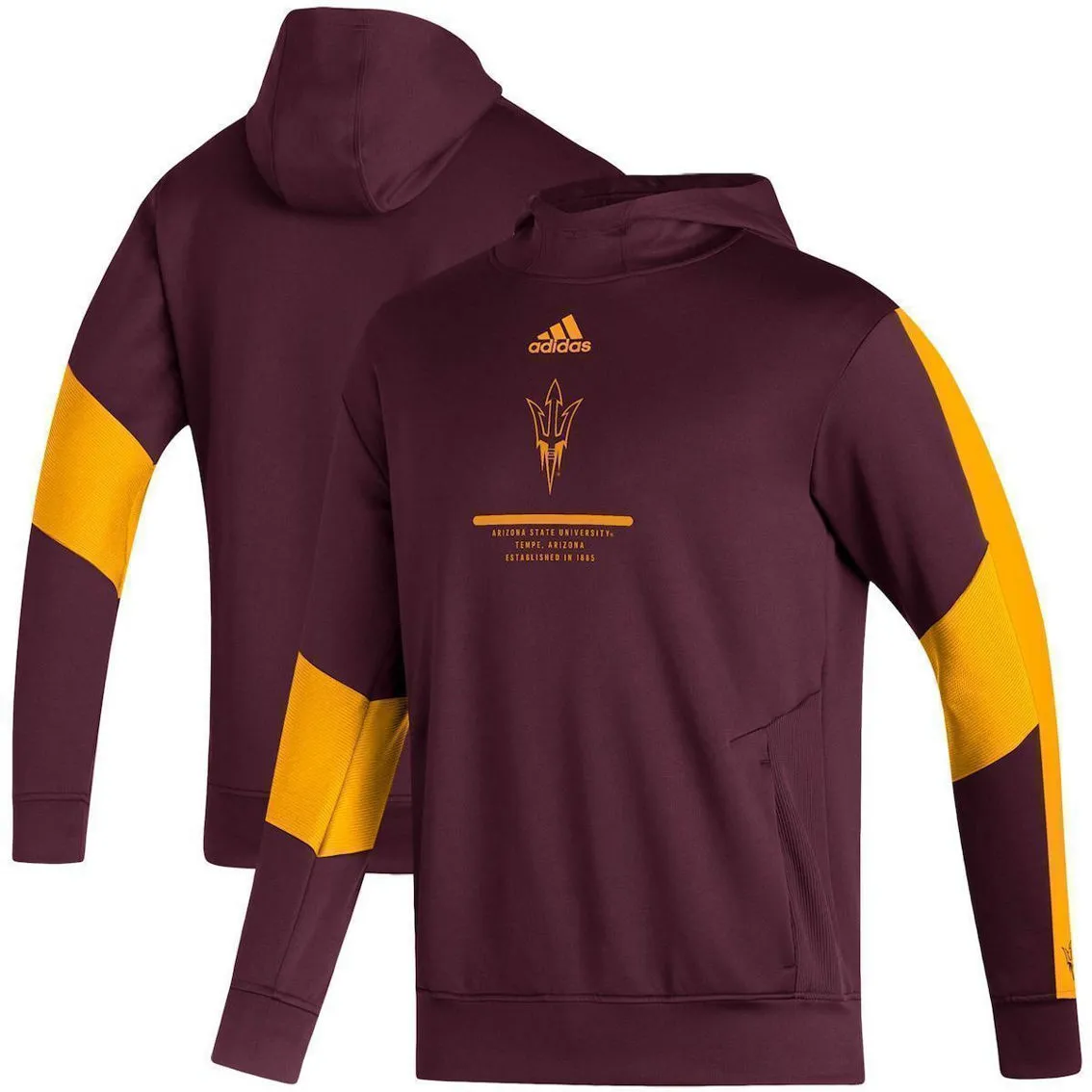Adidas Men's Maroon Arizona State Sun Devils 2021 Sideline AEROREADY Hoodie 1 Adidas Men's Maroon Arizona State Sun Devils 2021 Sideline AEROREADY Hoodie