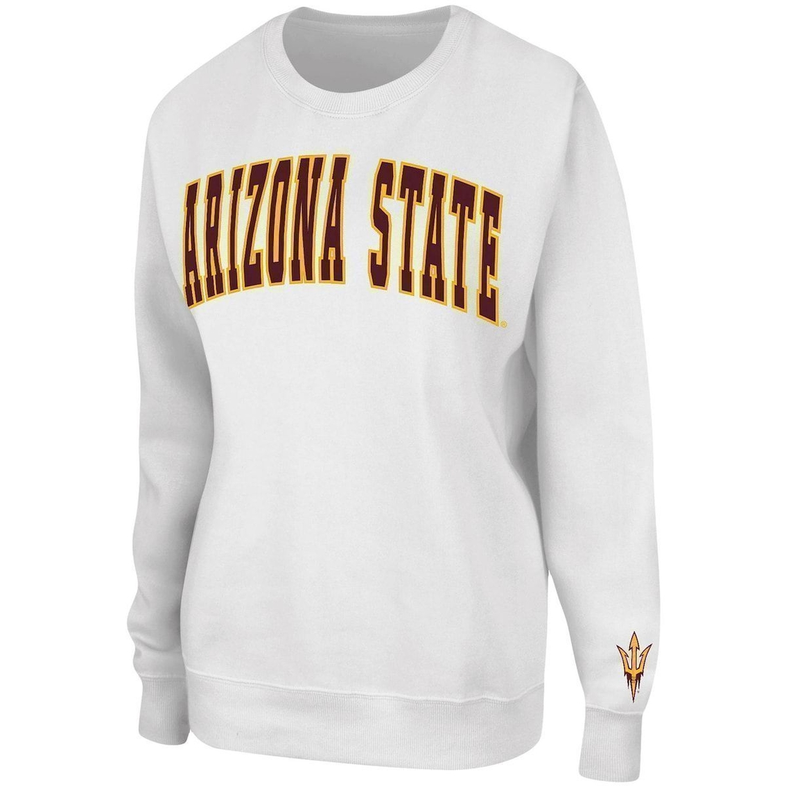 Colosseum Women's White Arizona State Sun Devils Campanile Pullover Sweatshirt 3 Colosseum Women's White Arizona State Sun Devils Campanile Pullover Sweatshirt - Image 3