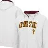 Colosseum Men's White Arizona State Sun Devils Arch & Logo 3.0 Full-Zip Hoodie