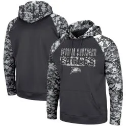 Colosseum Men's Charcoal Georgia Southern Eagles OHT Military Appreciation Digital Camo Pullover Hoodie