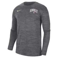 Nike Men's Charcoal Florida State Seminoles Sideline Game Day Velocity Performance Long Sleeve T-Shirt -Arizona State Sun Devils Shop DSCO1149025399 1904 ALT2