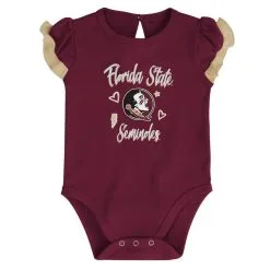 Outerstuff Girls Newborn & Infant Garnet/Gold Florida State Seminoles Too Much Love Two-Piece Bodysuit Set 6 Outerstuff Girls Newborn & Infant Garnet/Gold Florida State Seminoles Too Much Love Two-Piece Bodysuit Set -Arizona State Sun Devils Shop DSCO1149277413 GOLDRE ALT2
