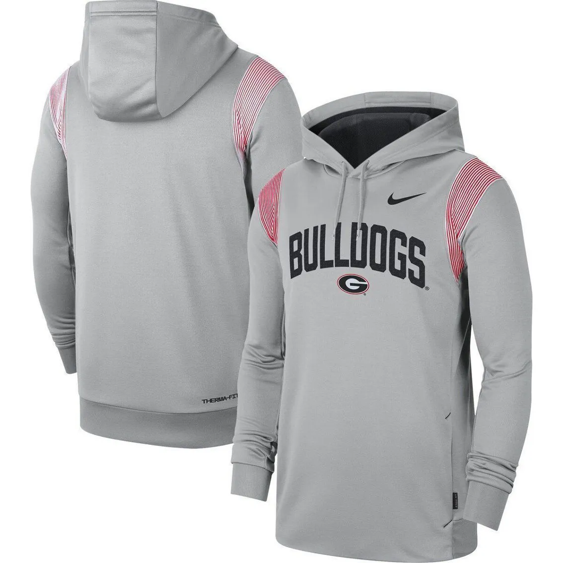Nike Men's Gray Georgia Bulldogs 2022 Game Day Sideline Performance Pullover Hoodie 1 Nike Men's Gray Georgia Bulldogs 2022 Game Day Sideline Performance Pullover Hoodie