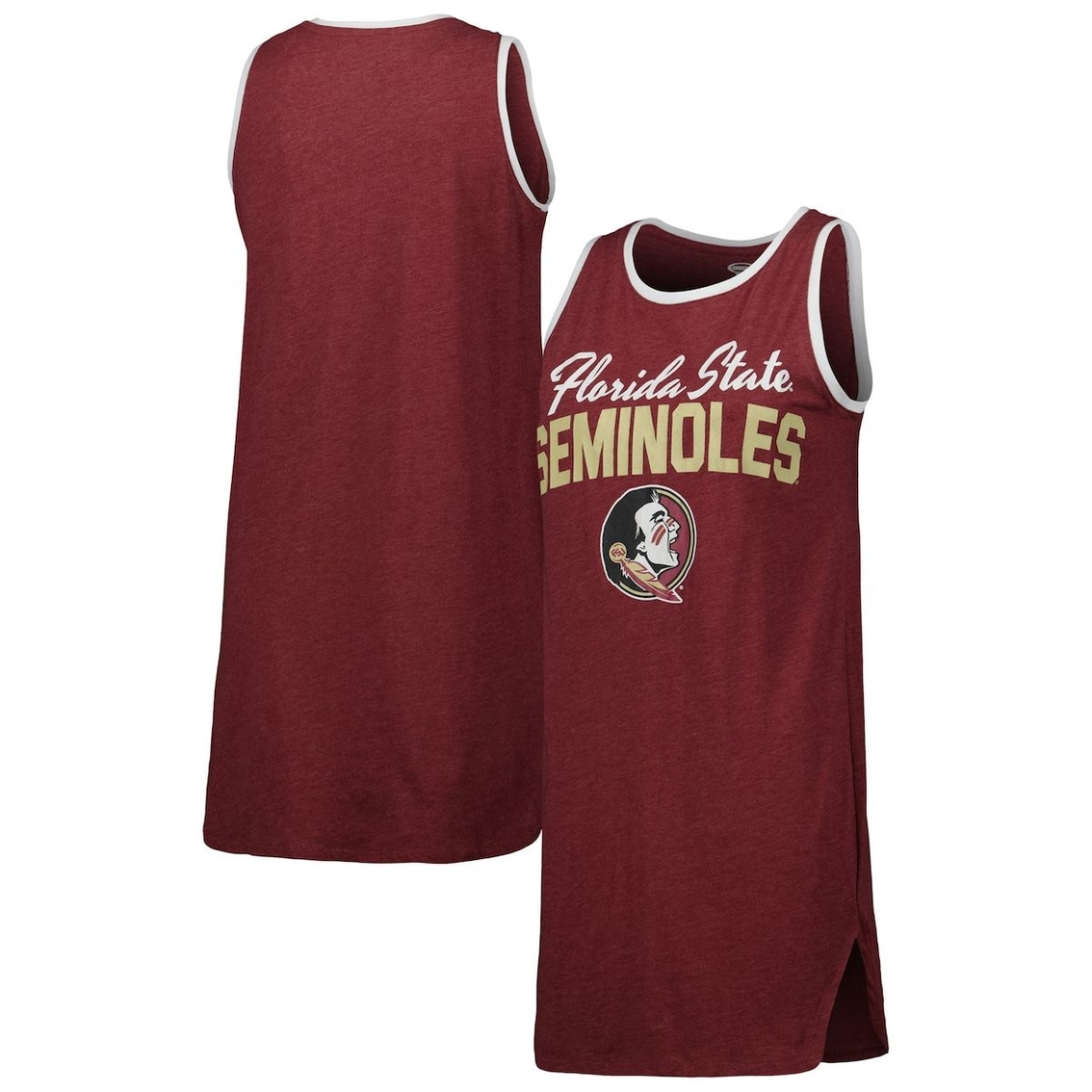 Concepts Sport Women's Garnet Florida State Seminoles Tank Nightshirt 2 Concepts Sport Women's Garnet Florida State Seminoles Tank Nightshirt - Image 2