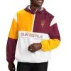G-III Sports By Carl Banks Men's White/Maroon Arizona State Sun Devils Fair Catch Half-Zip Anorak Jacket