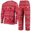 Concepts Sport Men's Red Georgia Bulldogs Ugly Sweater Knit Long Sleeve Top And Pant Set