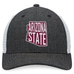 Top Of The World Men's Charcoal/White Arizona State Sun Devils Townhall Trucker Snapback Hat -Arizona State Sun Devils Shop DSCO1150992525 VNFK ALT2