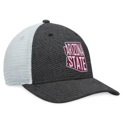 Top Of The World Men's Charcoal/White Arizona State Sun Devils Townhall Trucker Snapback Hat -Arizona State Sun Devils Shop DSCO1150992525 VNFK ALT3
