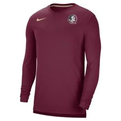 Men's Nike Garnet Florida State Seminoles 2022 Coach Performance Long Sleeve V-Neck T-Shirt -Arizona State Sun Devils Shop DSCO1151030535 2862 ALT2
