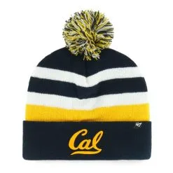 Men's '47 Navy Cal Bears State Line Cuffed Knit Hat With Pom