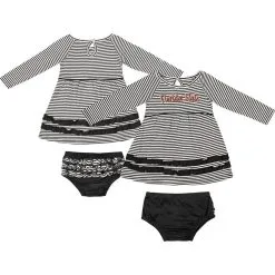 Colosseum Girls Infant Black Florida State Seminoles Whoville Dress & Bloomer Set