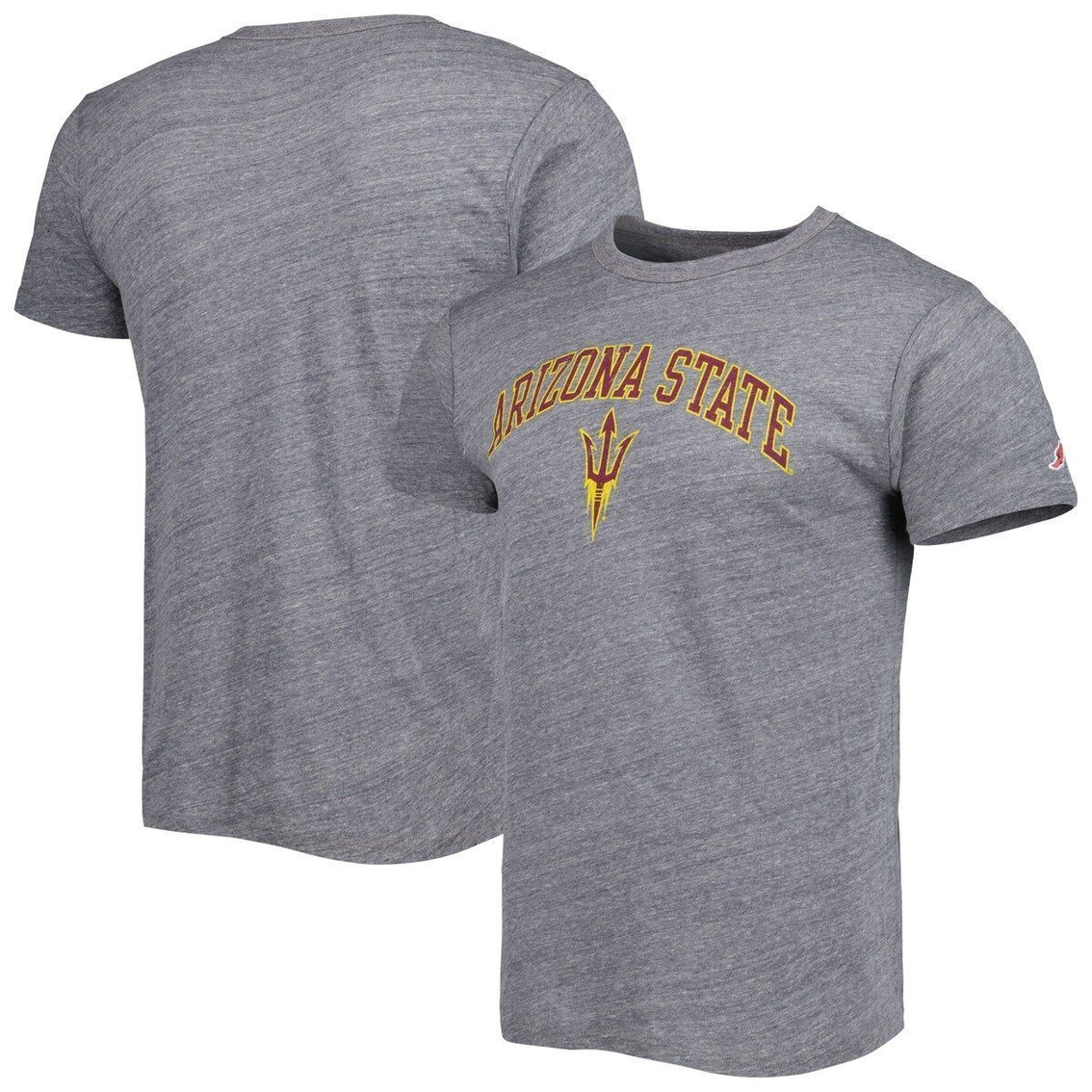 Men's League Collegiate Wear Heather Gray Arizona State Sun Devils 1965 Arch Victory Falls Tri-Blend T-Shirt 1 Men's League Collegiate Wear Heather Gray Arizona State Sun Devils 1965 Arch Victory Falls Tri-Blend T-Shirt
