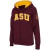 Colosseum Women's Maroon Arizona State Sun Devils Arched Name Full-Zip Hoodie